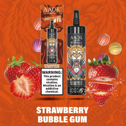 AAOK AK80000 Strawberry Bubble Gum 