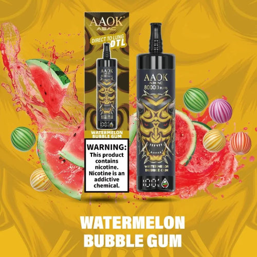 AAOK Vape 80000 Puffs Watermelon Bubble Gum 