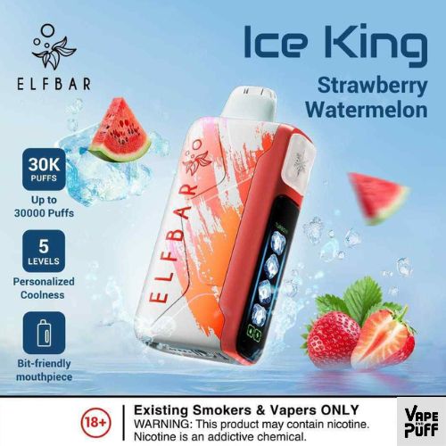 Elfbar Ice Kings 30000 Puffs - Strawberry melon