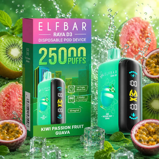 Elfbar Raya D3 Vape Pod - Kiwi Passion Fruit Guava