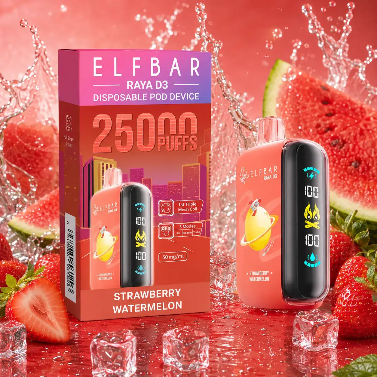 Elfbar Raya D3 vape - Strawberry Watermelon
