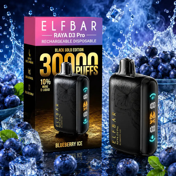 elfbar raya d3 pro vape - blueberry ice