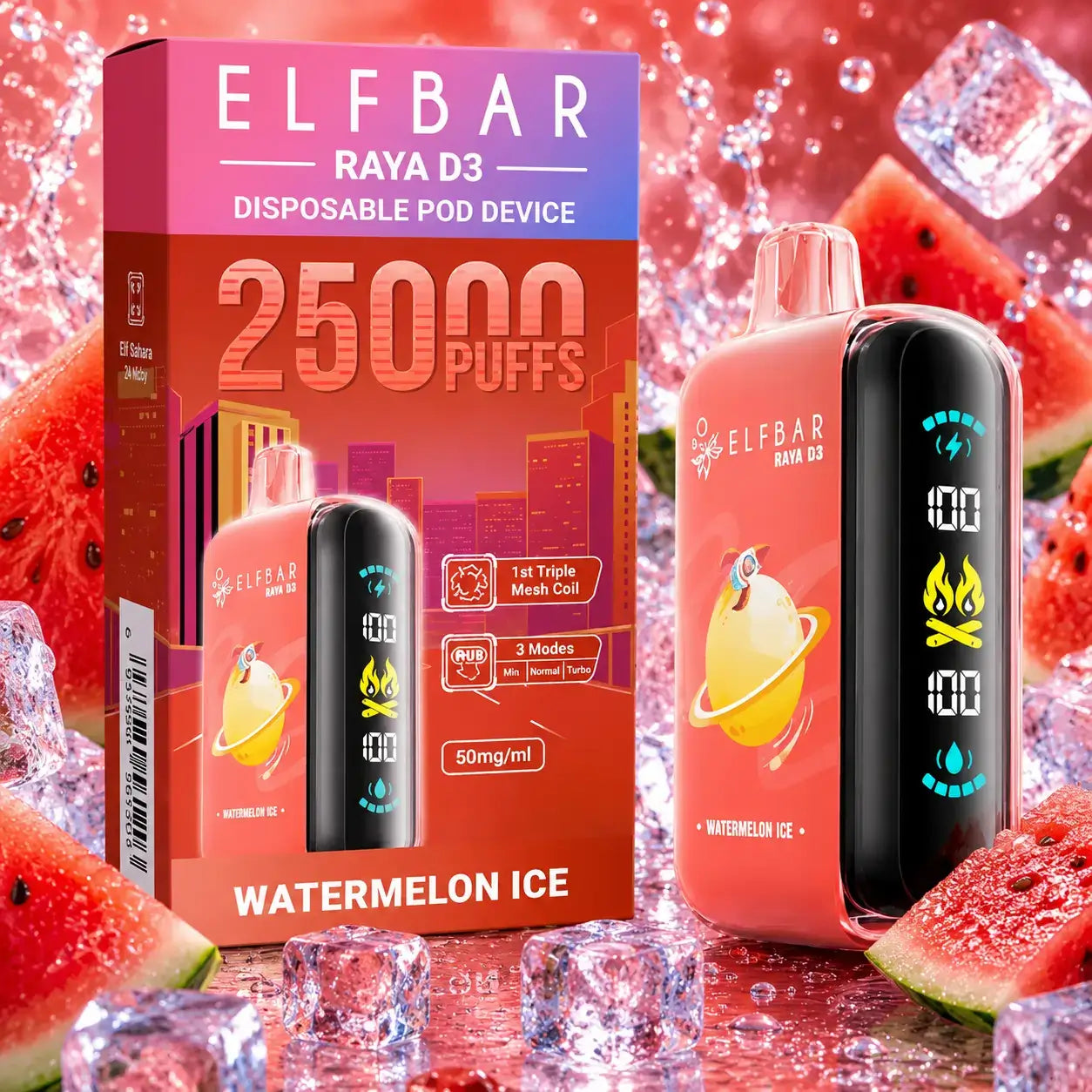 Elfbar Raya D3 vape - watermelon ice