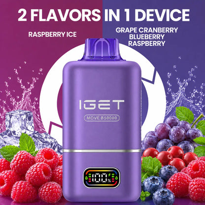 IGet Move B50000- Rasberry Ice + Grape ranberry