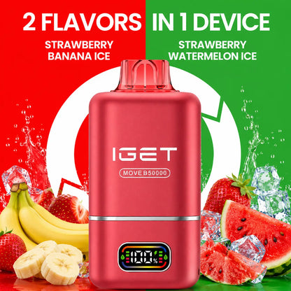 IGet Move B50000- Strawberry Banana Ice+ Strawberry Watermelon ICe