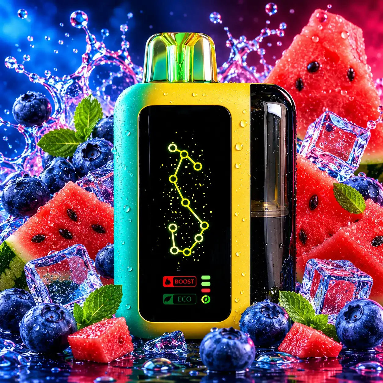 olivebar geek clear disposable vape blueberry watermelon 80k puffs