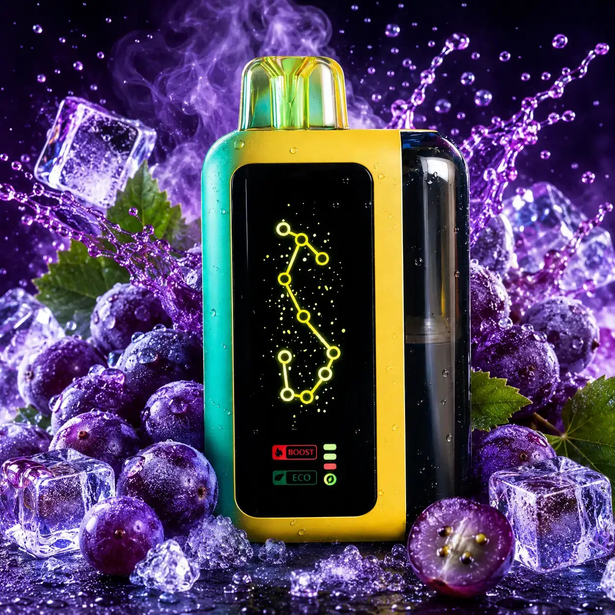 Olivebar geek clear 80k puffs vape - frozen grape