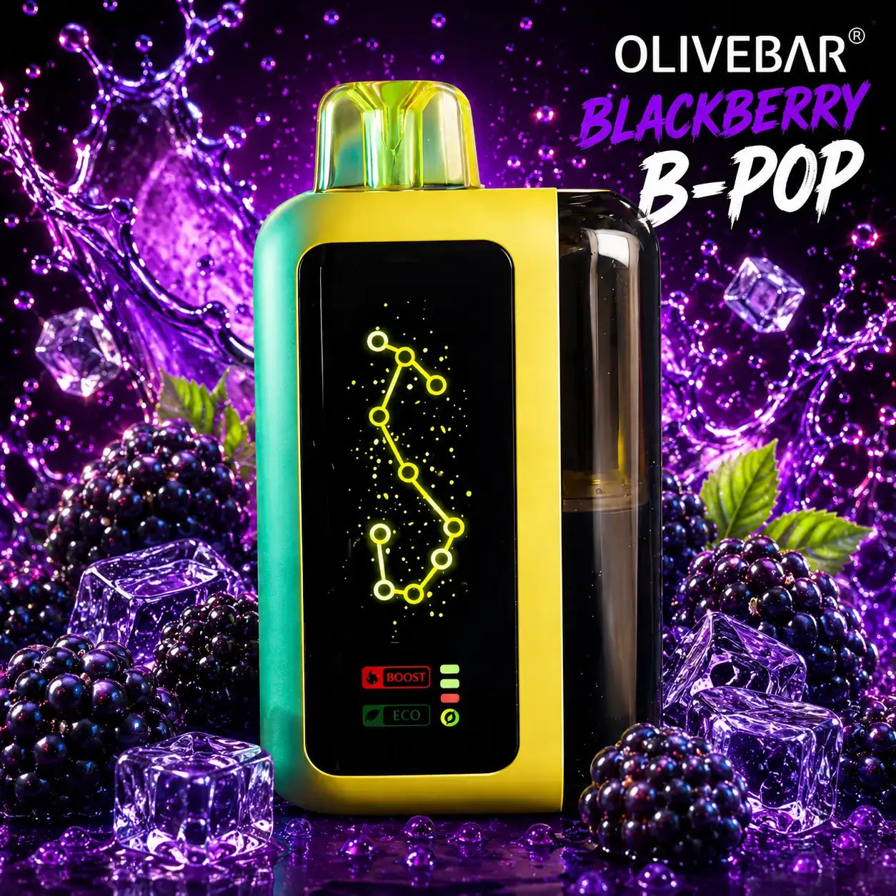 Olivebar geek clear e vape 80k puffs blackberry B-POP