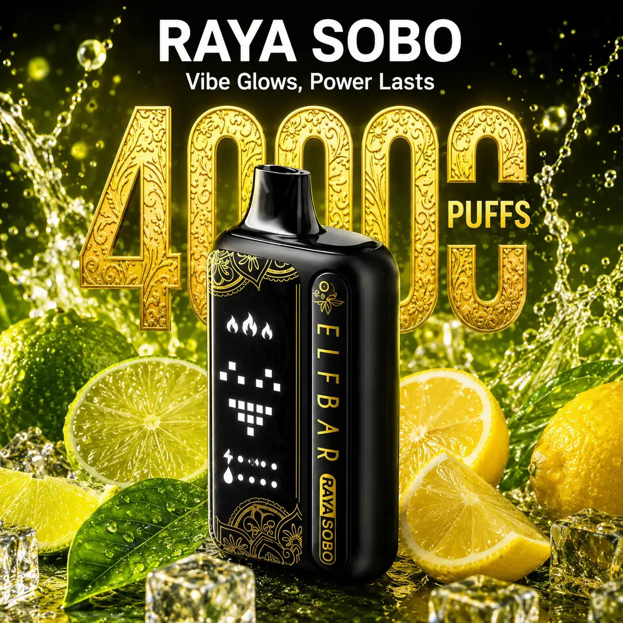 Elfbar Raya Sobo 40K Puffs Vape Device - Lemon Lime