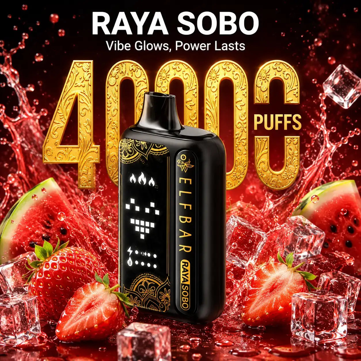 Elfbar Raya Sobo 40K Puffs E Vape - Strawberry Watermelon