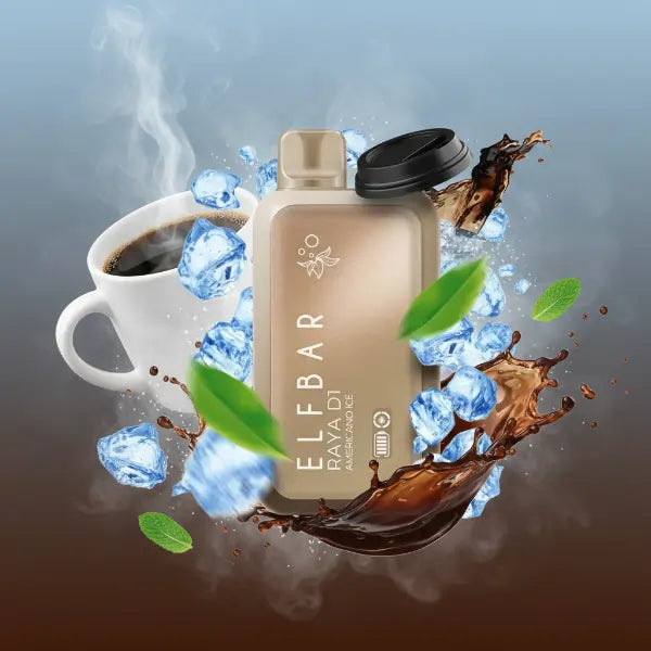 elfbar raya d1 vape - americano ice