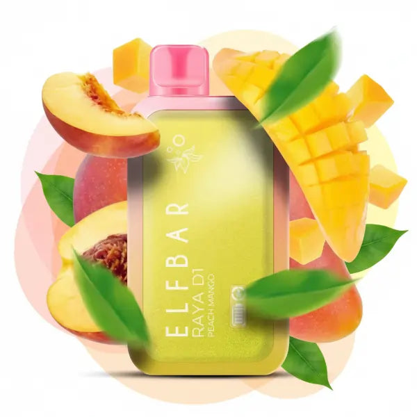 elfbar raya d1 vape -  peach mango