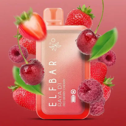 elfbar raya d1 vape - red berry cherry
