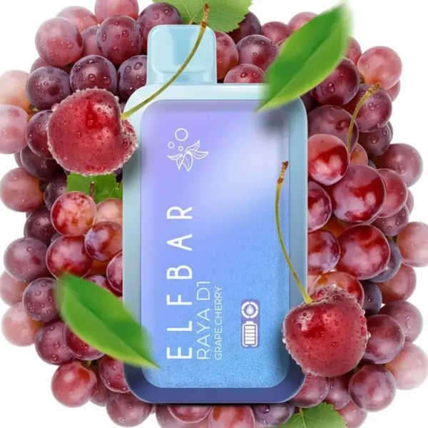 elfbar raya d1 vape - grape cherry