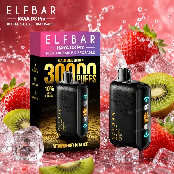 elfbar raya d3 pro vape - strawberry kiwi ice
