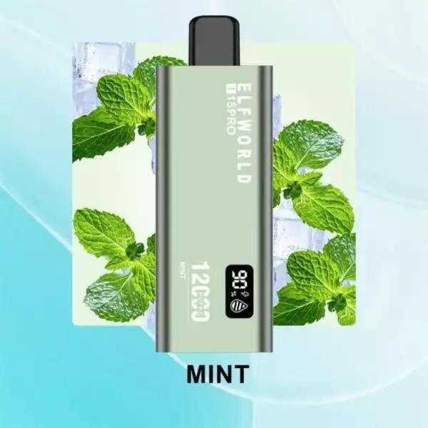 elfworld i15pro 12000 puffs disposable vape mint monkbro