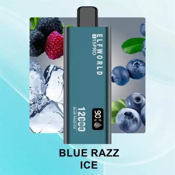 elfworld i15pro 12000 puffs disposable vape MonkBro blue razz ice